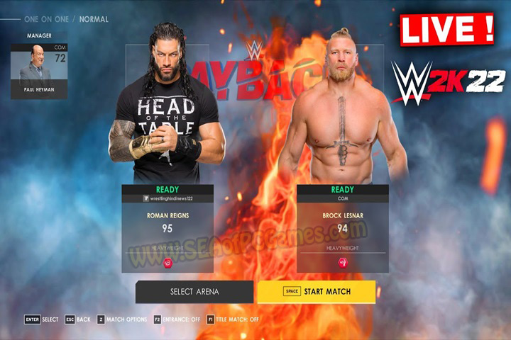 WWE 2K22 Pre-Installed Torrent Game Full Highly Compressed